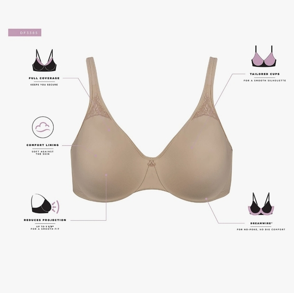 Bali Passion for Comfort Minimizer Bra, SIZE 34DDD - Picture 6 of 7